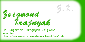 zsigmond krajnyak business card