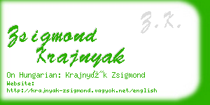 zsigmond krajnyak business card